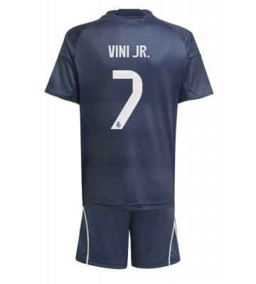 Real Madrid Vinicius Junior #7 Udebanetrøje Børn 2025-26 Kortærmet (+ Korte bukser)